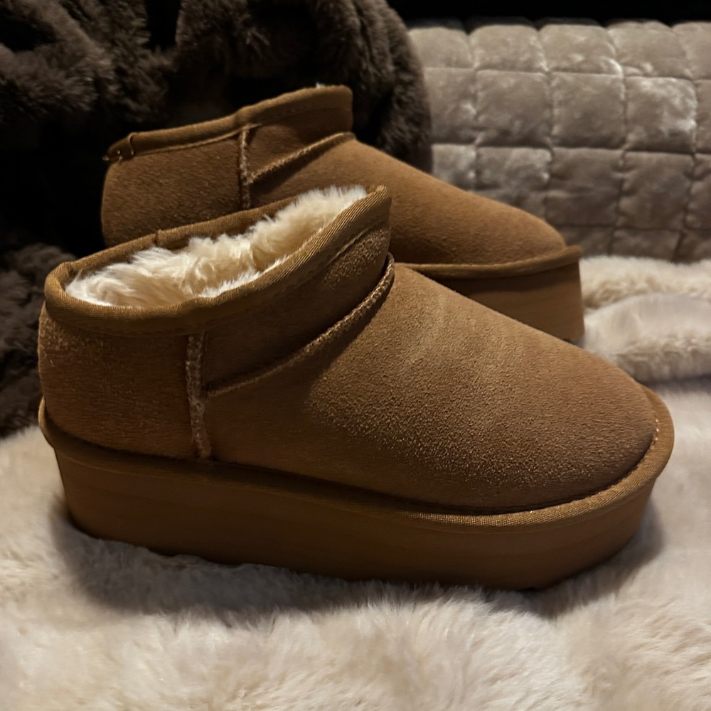 Fur Lined Platform Boots